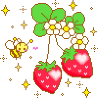 strawberry drinking tea